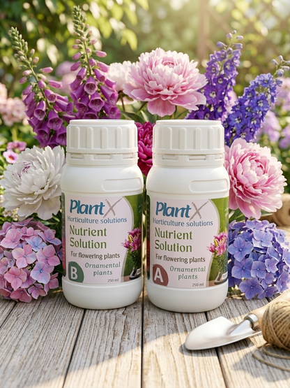 PlantX Nutrient Solution for Flowering Ornamental Plants A&B